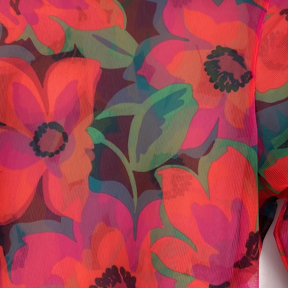 Sanctuary Women's Savage Gardener Mock-Neck Dress Swim Cover-Up Size Medium - Picture 5 of 13